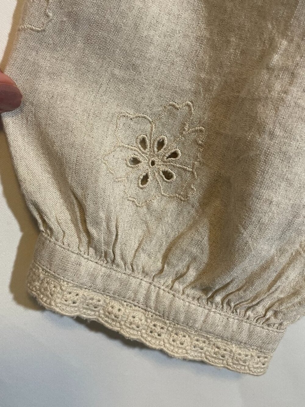 Tommy Bahama‎ St Lucia Split Neck Eyelet Linen Mini Dress Cover Up Size XL - Picture 4 of 9